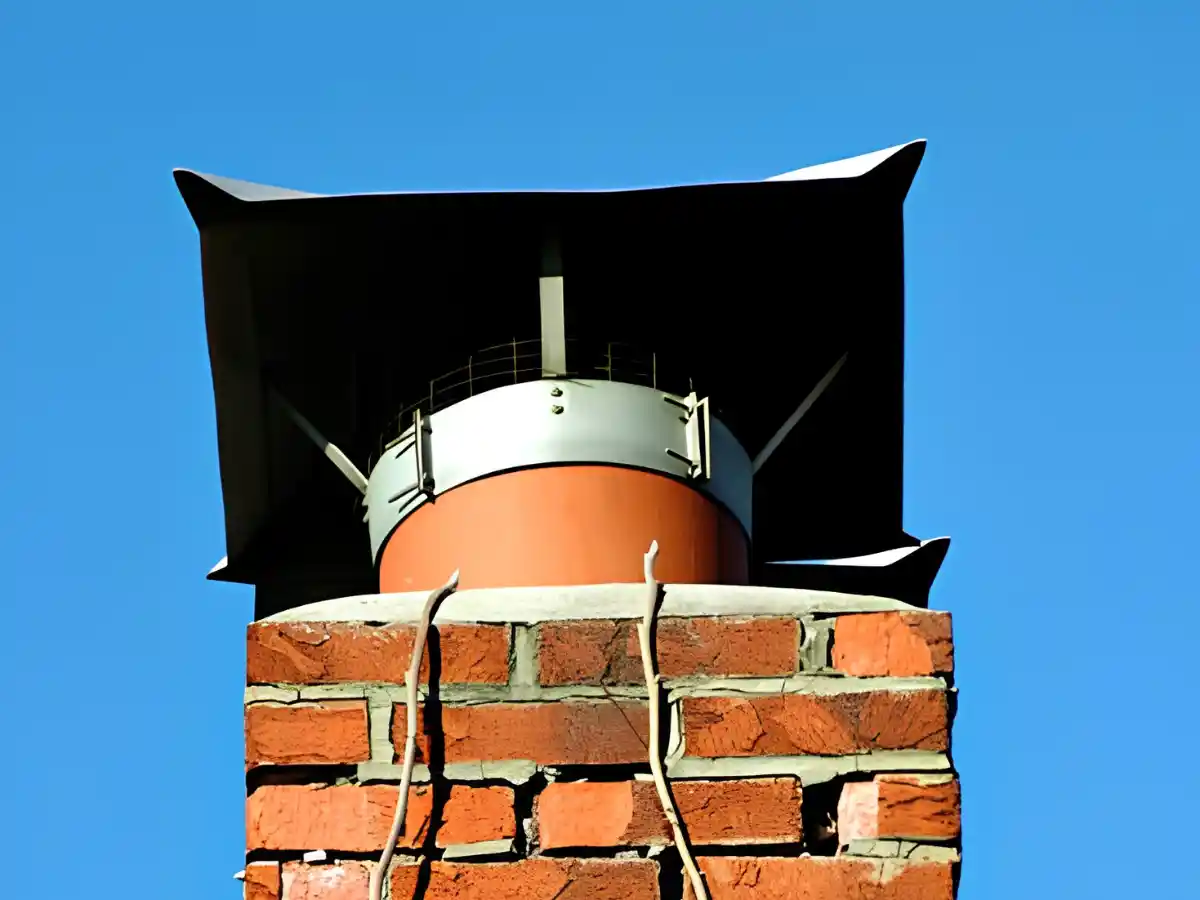 Metal chimney cap with mesh screen