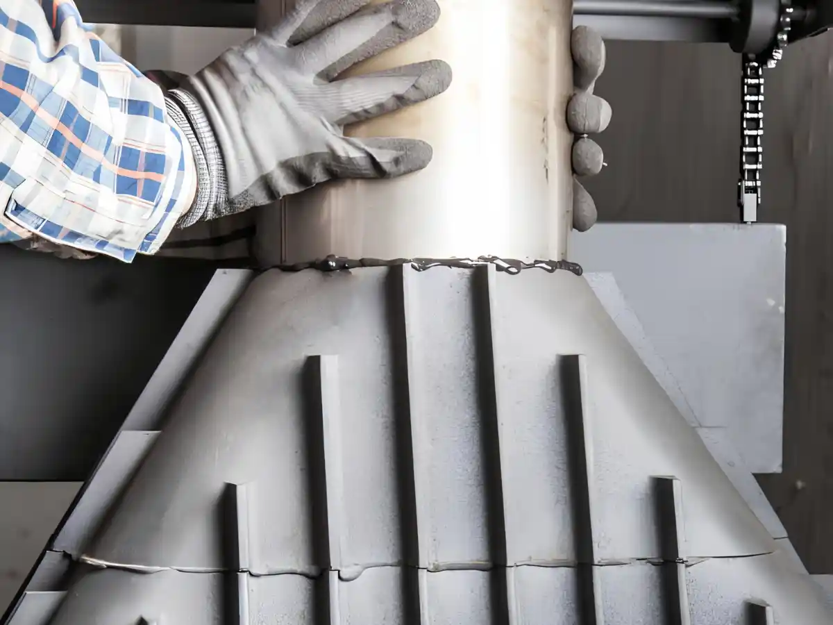 Fitting a flue liner section