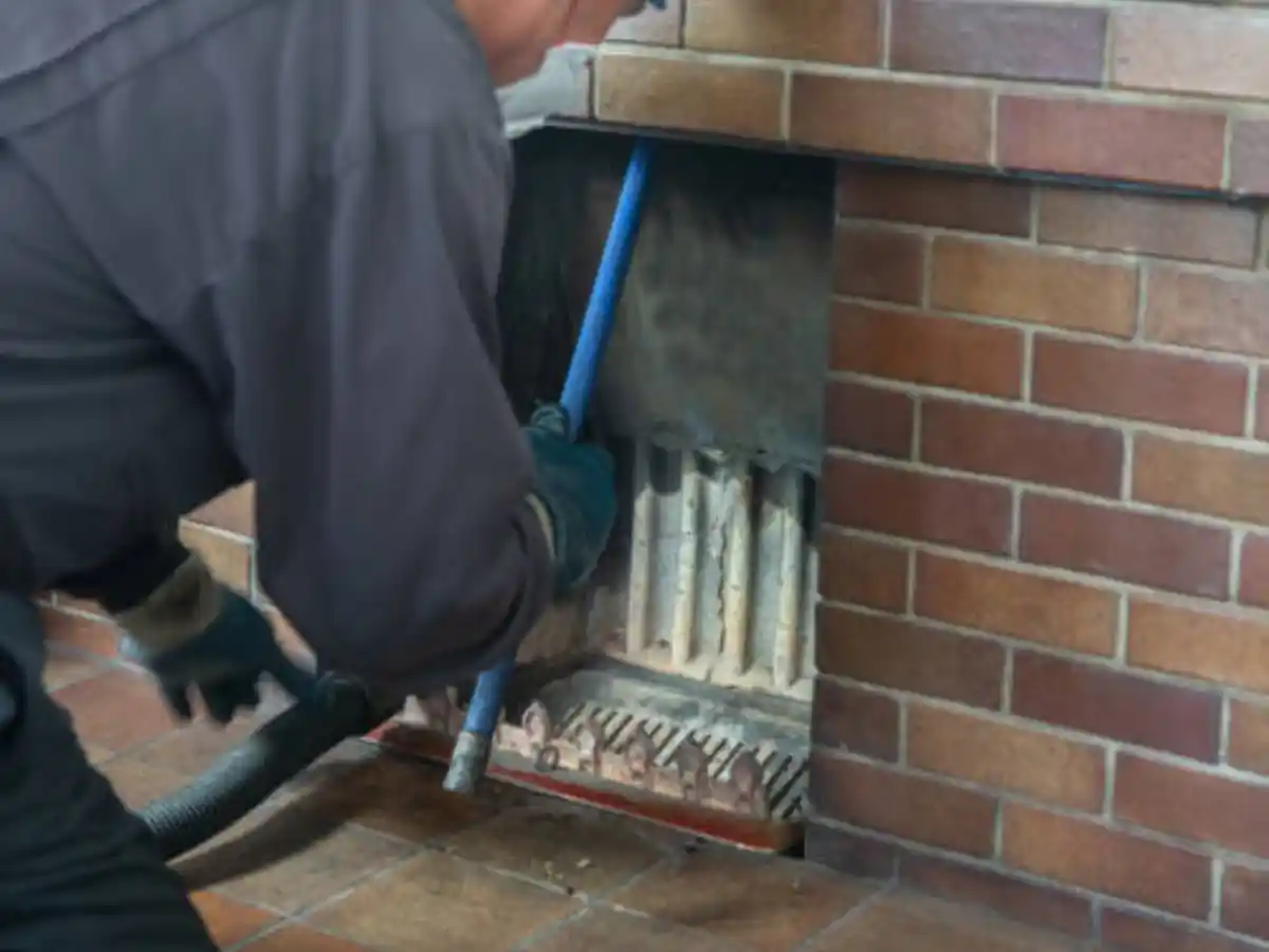 Firebox and hearth after service